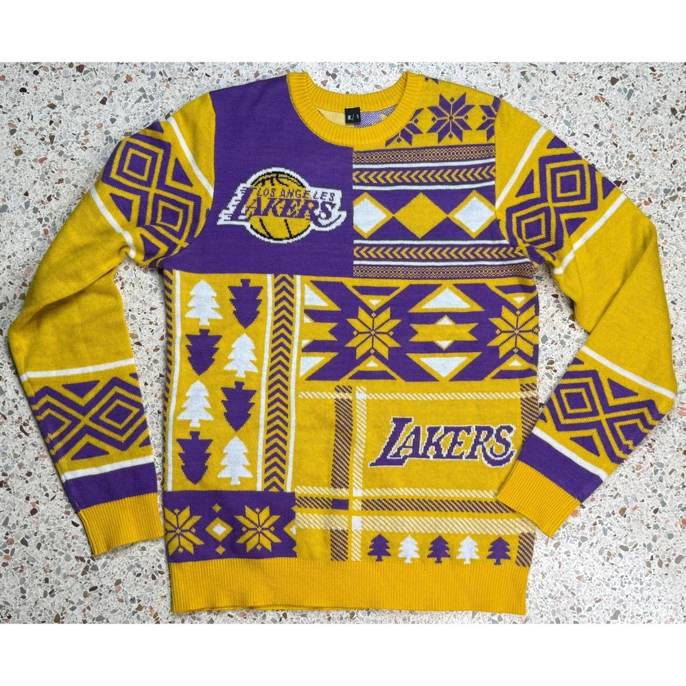 NBA Team Apparel Los Angeles Men's Long Sleeve Christmas Sweater Size‎ Small